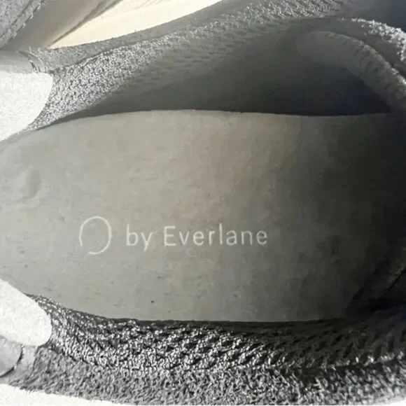 EVERLANE O By Everlane The Leather Trainer Sneaker Women Shoes Black Sz7 - Picture 10 of 12